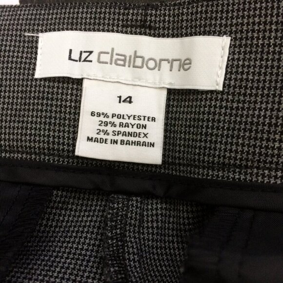 NEW Liz Claiborne Pants Sophie Trousers Office Career Gray Size 14 - Picture 3 of 4